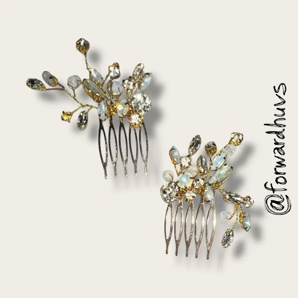 Bundle Sale 3 for $15 | Pair of Half-Size Decorative Hair Combs - As Is